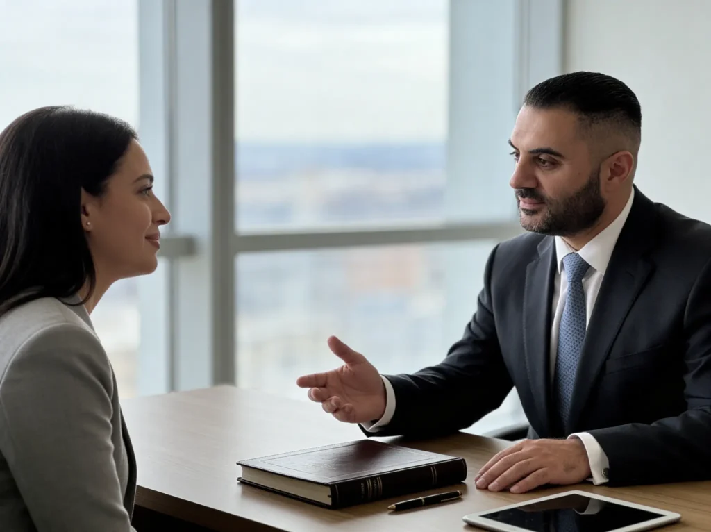 Jack Ter-Saakyan meeting with a client